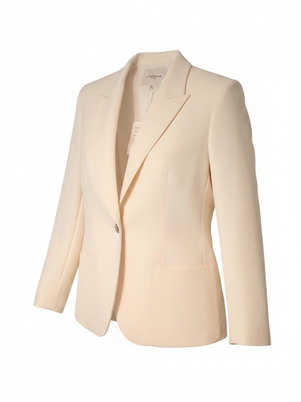 Lafayette 148 New York Soft Cream Single-Button Blazer